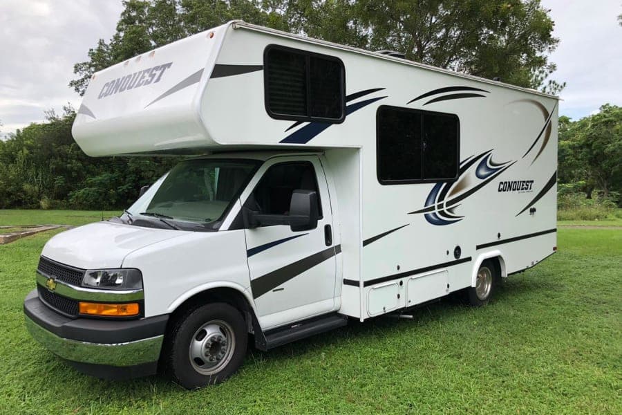 2020 Gulf Stream Conquest Class C RV rental for the Florida Keys, exterior