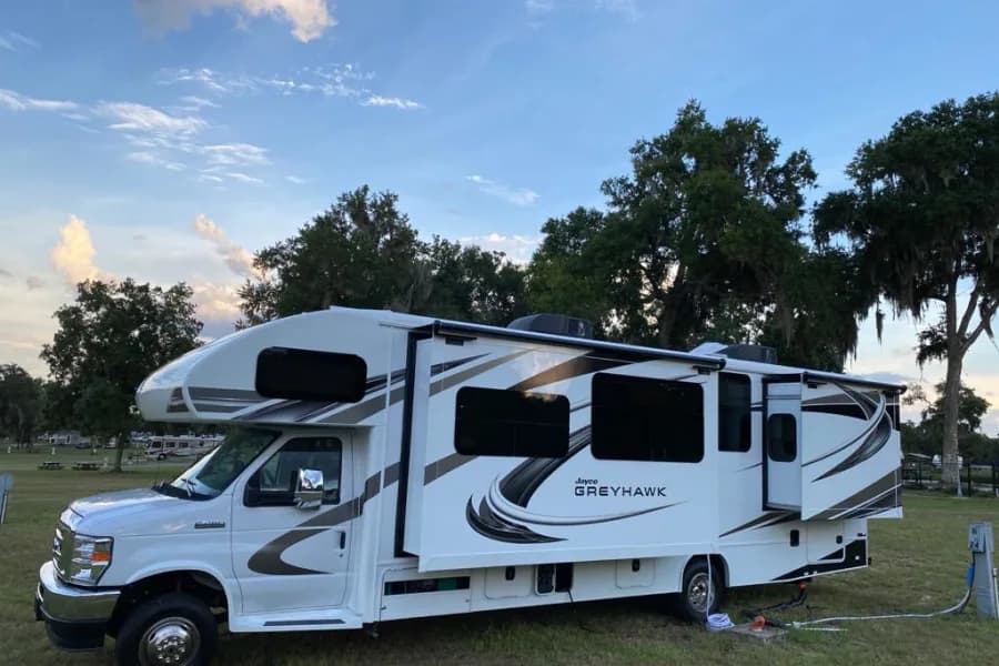 2021 Jayco Greyhawk 29MV Class C RV rental for the Florida Keys, exterior