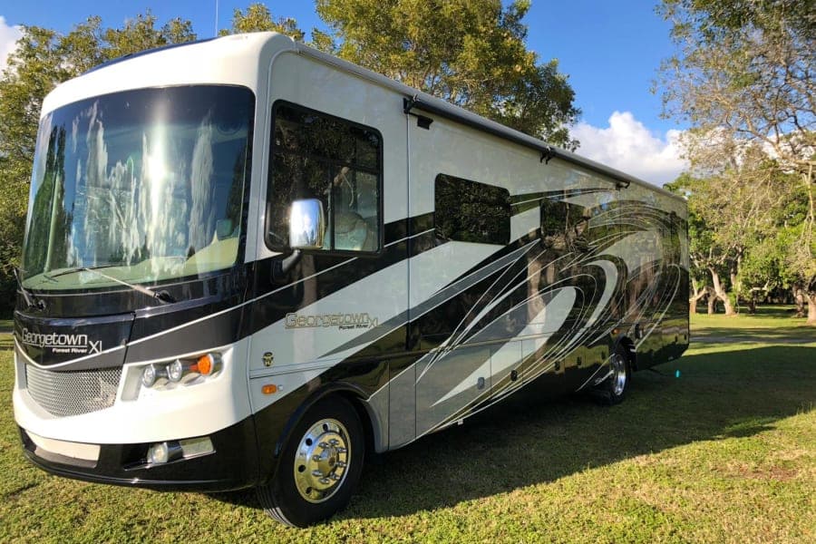 2018 Forest River Georgetown Class A RV rental for the Florida Keys, exterior