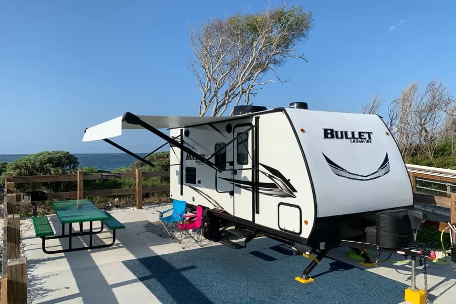2021 Keystone Bullet Crossfire 1700BH Travel Trailer RV rental for the Florida Keys, exterior