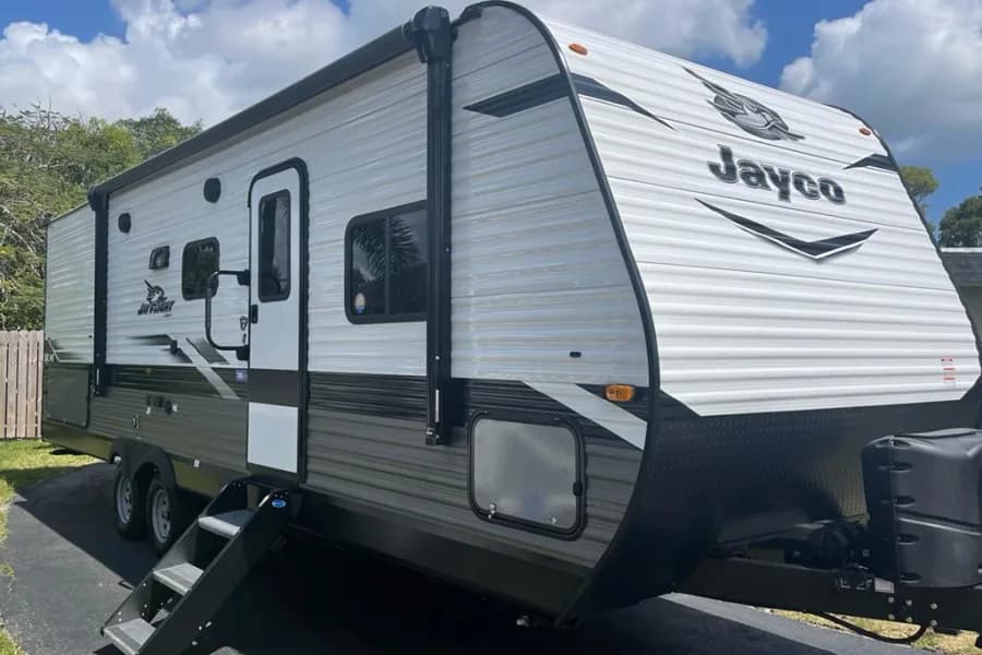2022 Jayco Jay Flight SLX Travel Trailer RV rental for the Florida Keys, exterior
