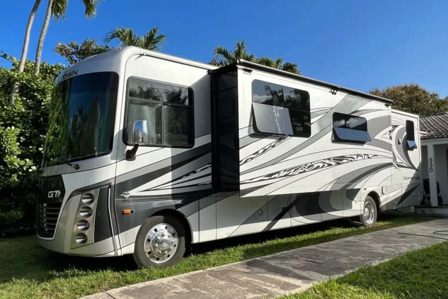 2021 Forest River Georgetown 7 Series 36D7 Class A RV rental for the Florida Keys, exterior