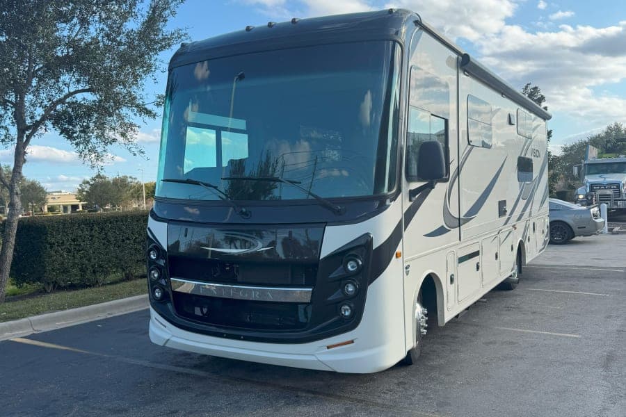 "YHOW" MEET VISION, OUR LUX CLASS A Class A RV rental for the Florida Keys, exterior