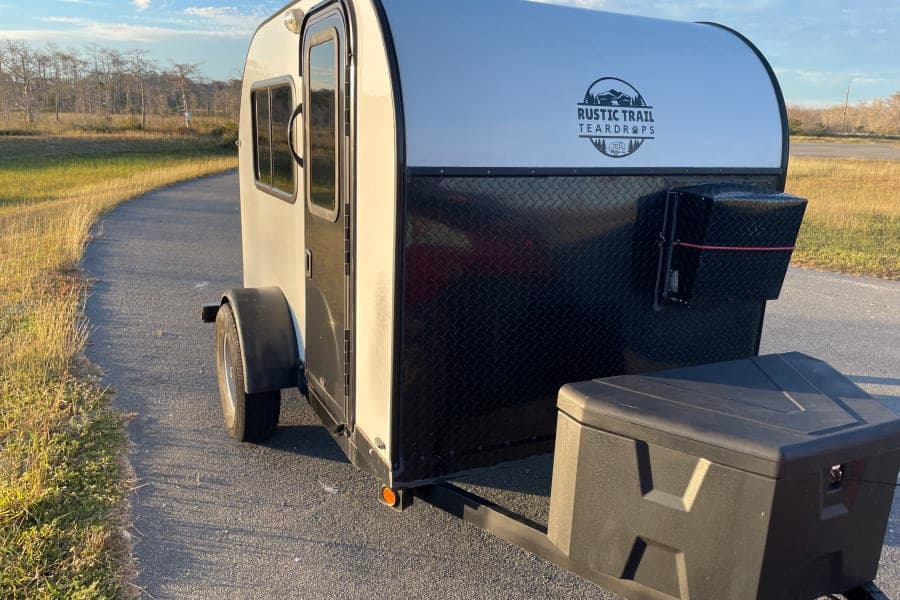 Mangrove Pod Tear Drop Camper Travel Trailer RV rental for the Florida Keys, exterior